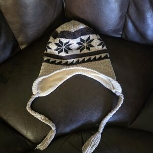 Cozy Knit Snowflake Kids Hat